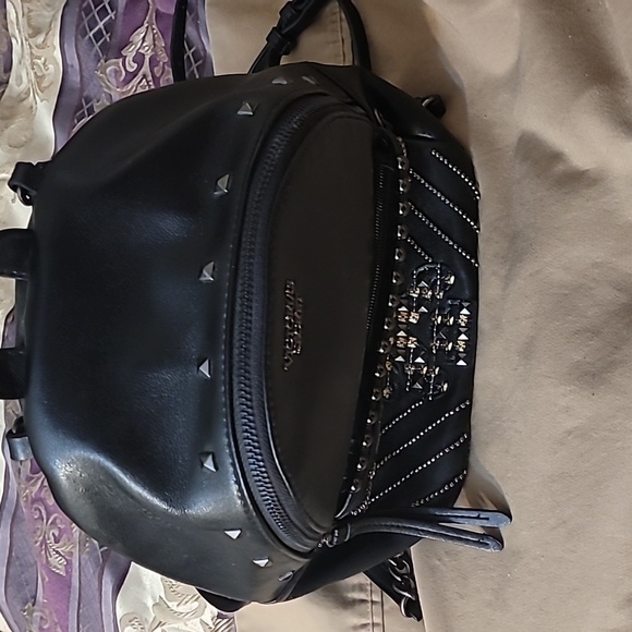Victoria's Secret Black mini backpack with gold sequins & silver studs - Picture 7 of 11
